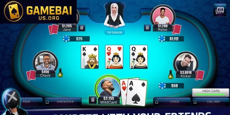 Minh họa phần hướng dẫn luật chơi game bài trên một nền tảng